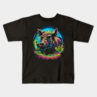 Wild Boar Earth Day Kids T-Shirt